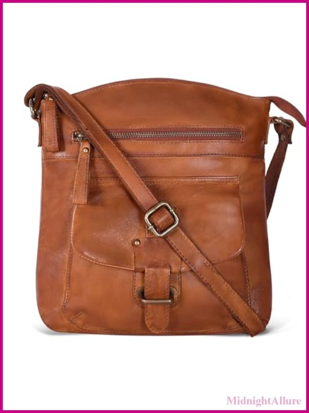 Genuine Leather Crossbody Bag for Women Medium Cross Body Handbag Purse